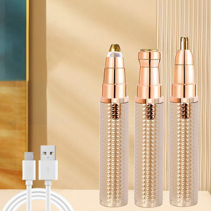 Hjmeta®-3-in-1 elektrische wenkbrauwtrimmer – verwisselbare opzetstukken voor wenkbrauwen, gezicht en detailtrimmen – ideaal voor mannen en vrouwen, zodat je er altijd en overal verzorgd uitziet 🌍💈
